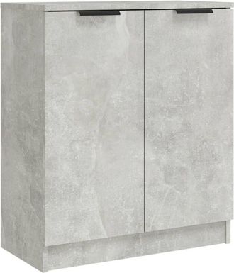 vidaXL Vidaxl - Aparador de madera contrachapada gris hormigón 60x30x70 cm