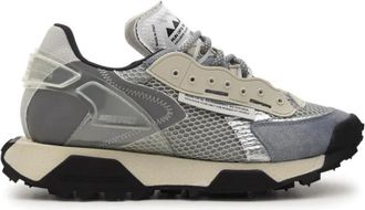 RUN OF Nylon Skin Sneakers - Heren - Sneakers - Grijs - 44 EU - Nylon - Schoenen
