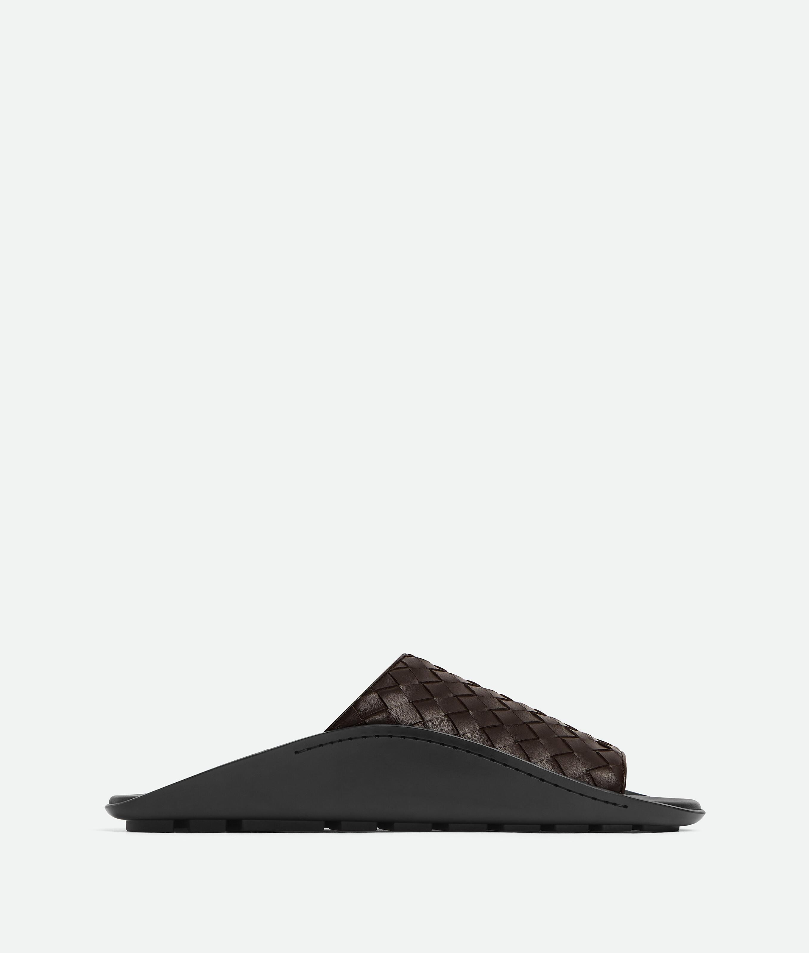 サンダル BOTTEGA VENETA  Bottega Veneta Sandals Men Leather Black Bottega Veneta - Intrecciato Leather Sandals - Men - Black