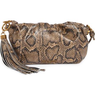 Steve Madden Rue Crossbody Bag in Brown Snake Print at Nordstrom Rack
