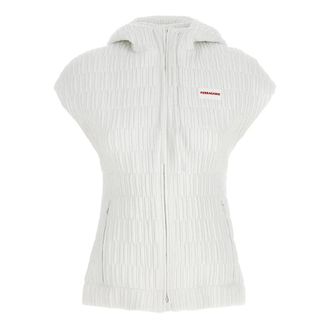 Ferragamo Hooded Vest - female - Ferragamo - Waistcoats - White - M - Jackets