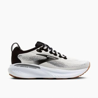 Brooks Womens Adrenaline Gts 25 Running Shoe In White/black/white