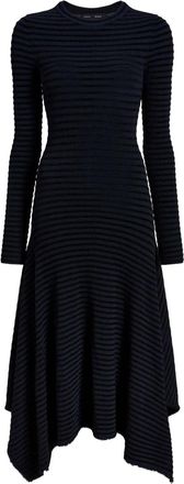 Proenza Schouler Abito midi Didi a righe asimmetrico - Blu