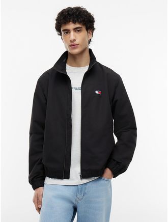 Tommy Hilfiger Mens Tommy Jeans Water-Repellent Zip Jacket - Black - L