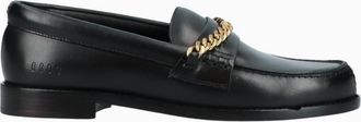 Golden Goose Mens Jerry Mocassin With Horsy & Chain In Black