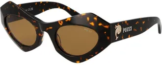 Emilio Pucci Brown Plastic Womens Sunglasses