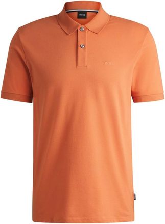 HUGO BOSS Pallas - Heren - Polos - Oranje - 2XL - Katoen - Tops