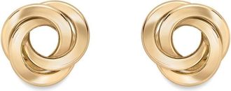 Jewelco London 9ct Gold Open Knot Stud Earrings - ERNR02130