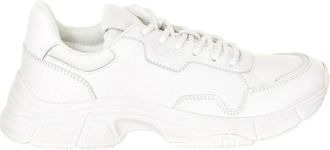 Calvin Klein Textiel en Leren Sneakers - Heren - Sneakers - Wit - 40 EU - Katoen - Schoenen