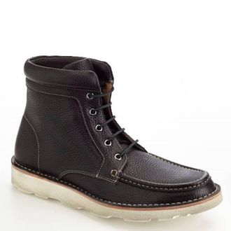 Ferragamo Seven 2 Leather Lace-Up Boots, Size 8