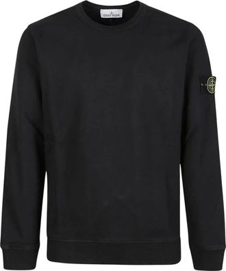 Stone Island Crewneck Sweatshirt - Heren - Sweatshirts - Zwart - 3XL - Katoen - Hoodies & sweatvesten