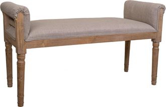 Wanderlust Deco Banqueta de madera tapizada