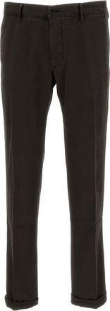 Incotex Straight-Leg Cotton Trousers with Turned-Up Hem
