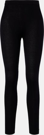 Saint Laurent Leggings in lana, cashmere e seta