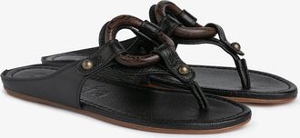 Pedro Garcia Flat thong sandal in black letaher | Pattie | Spring Summer 26 | PEDRO GARCIA