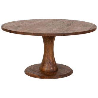 Wanderlust Deco Mesa de comedor de madera marr&oacute;n 150x150x77 alt. Cm