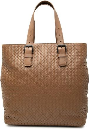 Bottega Veneta Pre-owned Bottega Veneta Nappa Intrecciato Belted Tote Unisex TMXTBESSBTTNMYG1