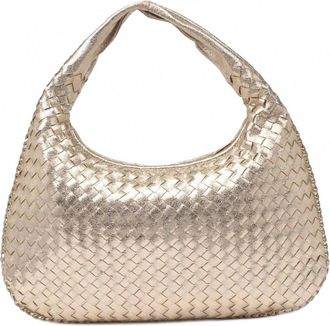 Urban Expression Womens Adela Woven Hobo Bag In Gold