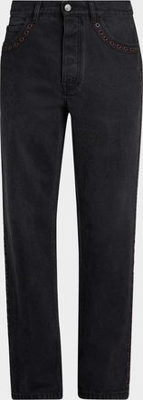 Marni Grommet-Trimmed Straight-Leg Jeans