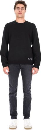 A.P.C. Edward Wool Crewneck Sweater with Logo