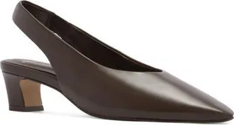 FRANKiE4 Noa Leather Slingback Pump in Chocolate at Nordstrom, Size 6.5