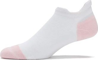 Feetures Elite Max Cushion No Show Tab No Show Socks Shoes White Rose : SM (US Womens Shoe 4-6.5), Spandex/Polyester/Nylon