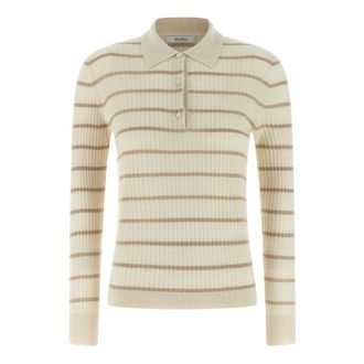 Max Mara Mxpgitano Polo Shirt - female - Max Mara - Cashmere Knitwear - Beige - L - Knitwear