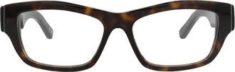Balenciaga 54mm Rectangular Optical Glasses in Havana Havana Transparent at Nordstrom Rack