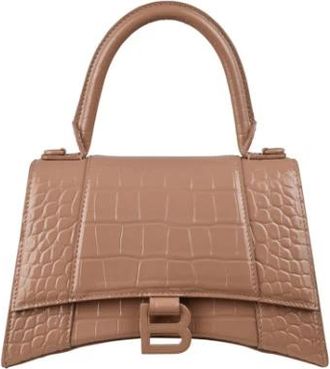 Balenciaga Pre-owned Hourglass Handtas - Dames - Vintage Mini Tas - Beige - ONE Size - Leer - Vintage
