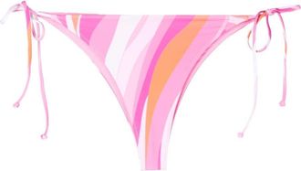 MC2 Saint Barth abstract-print bikini bottoms - women - Polyester/Elastane - S - Pink