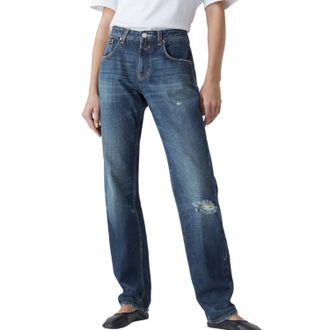 Closed Womens Briston Japanese Selvedge Denim Jean In Dark Blue