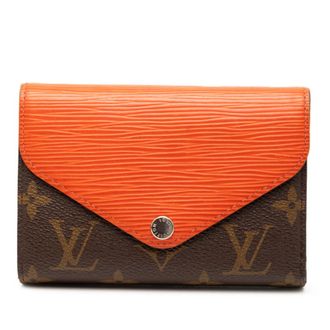 Louis Vuitton Brown Pimont Orange Pvc Leather Wallet (Tri-Fold) (Pre-Owned)