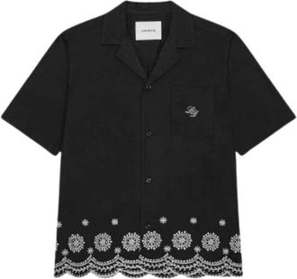 Les Deux Camicia con ricamo sul bordo - - Shirts - Uomo - Nero - L