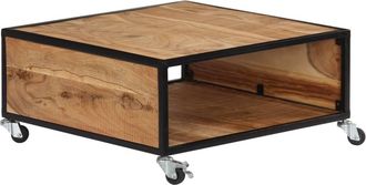 vidaXL Vidaxl Tavolino Da Salotto 70x70x32 Cm In Legno Massello DAcacia