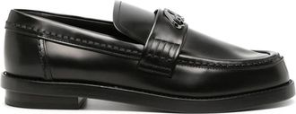 Alexander McQueen Alexander Mcqueen Seal-Plaque Leather Loafers, Brand Size 37 ( US Size 7 )