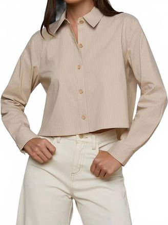 L'agence Cosette Shirt In Neutral Tan