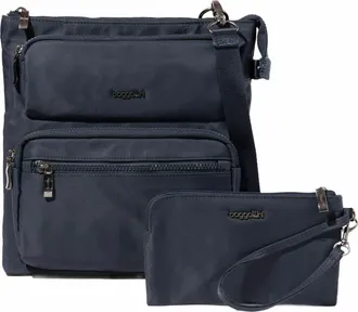 Baggallini Nolita Crossbody Bag with RFID Wristlet in French Navy Twill at Nordstrom