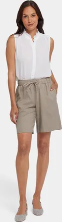 NYDJ Luchtige Bermuda Shorts van Stretch Linnen