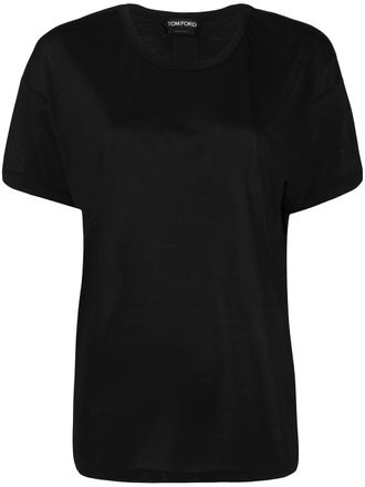 Tom Ford Polo con applicazione - Nero