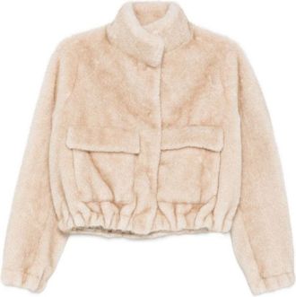 VALENTINI 1972 Plush Cropped Coat With High Collar