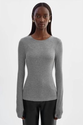 LaMarque Medora Long Sleeve Top In Heather Grey