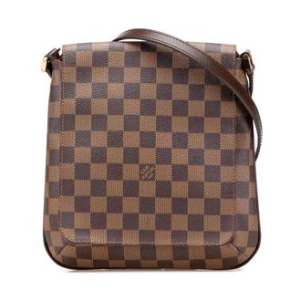 Louis Vuitton Pre-owned Veelzijdige Geruite Crossbody Tas - Dames - Pre-owned - Bruin - Maat: ONE Size
