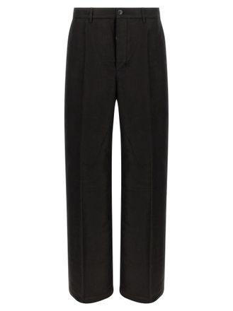 Rick Owens Black Loose Flat Front Pants