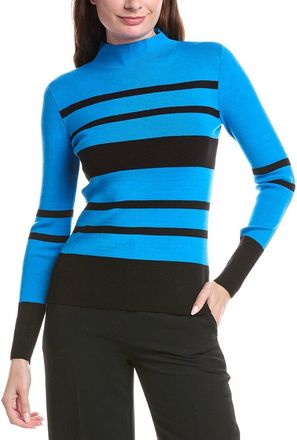 Elie Tahari Mock Neck Stripe Sweater