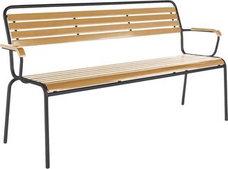 Schaffner Holzlatten-Bank Rigi mit Armlehnen