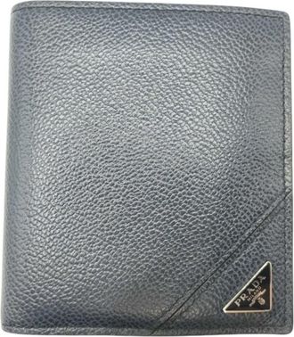 Prada Black Leather Wallet (Bi-Fold) (Pre-Owned)