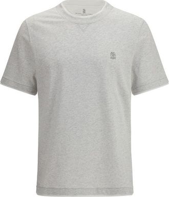 Brunello Cucinelli Gray Cotton Mens T-Shirt