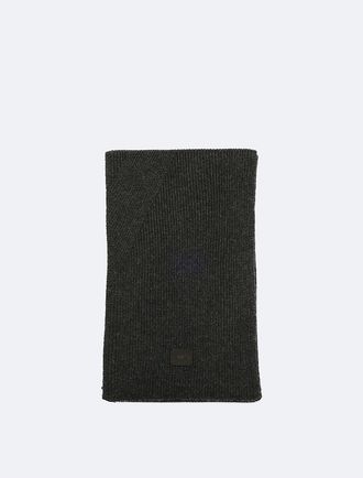 Calvin Klein Womens Solid Ribbed Scarf - Black