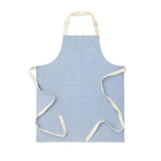 Solino Home Linen Apron 32 x 27 in for Dining Table, Holiday and Everyday Table Decor - Classic Linen Apron in Chambray Blue /Ivory at Nordstrom