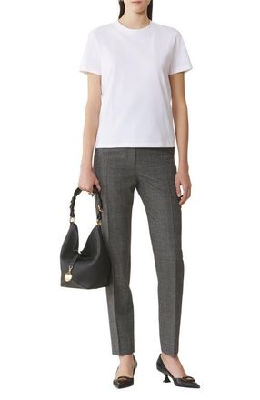 Lanvin Cotton T-Shirt With Ribbon Detail in Optic White at Nordstrom, Size X-Small